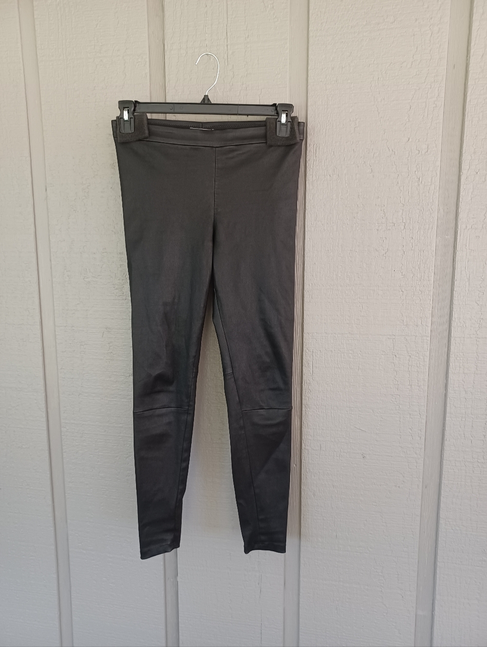 Vince Women Leather Legging Pant Size L Large In Black Pullon